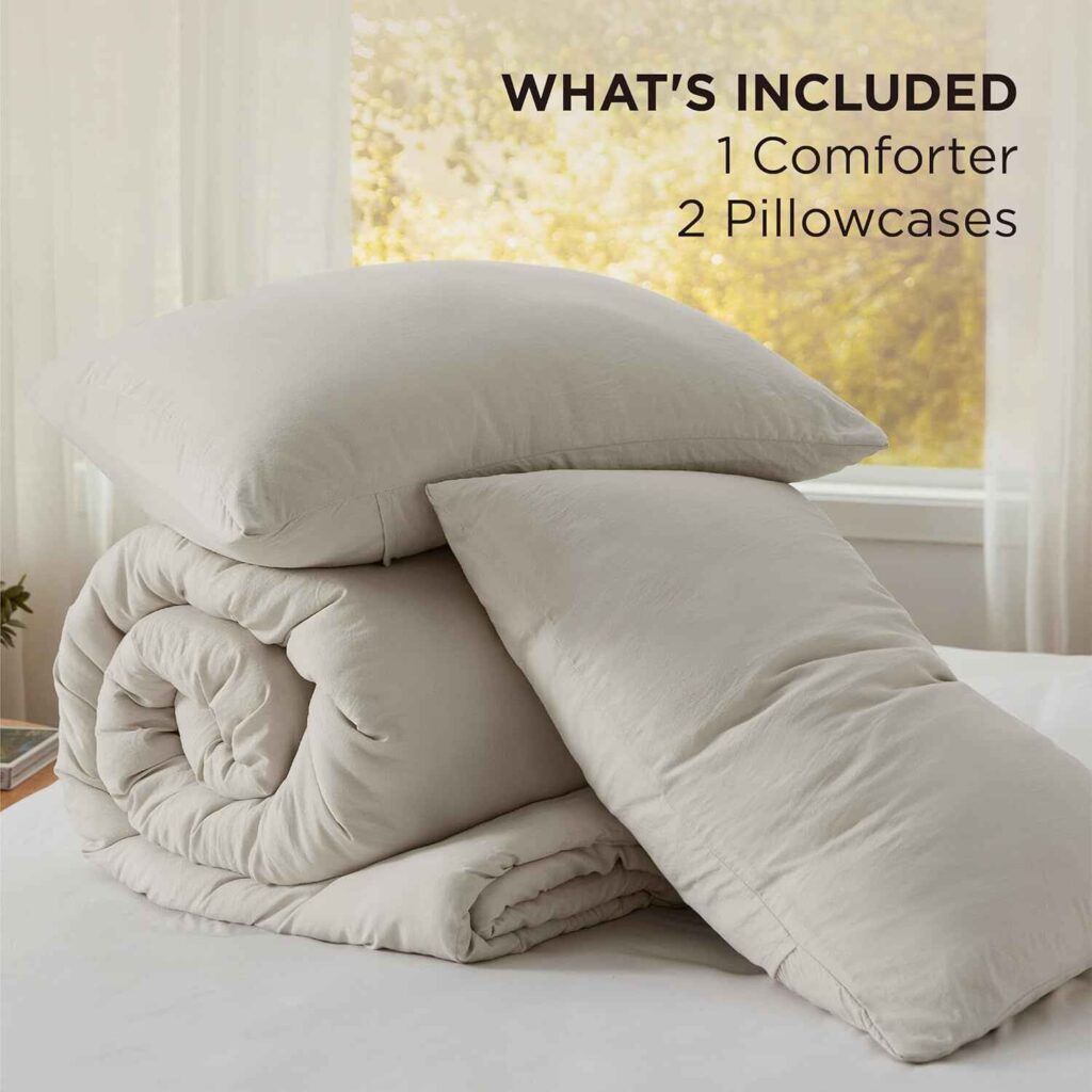 Close-up texture of Bedsure GentleSoft comforter fabric