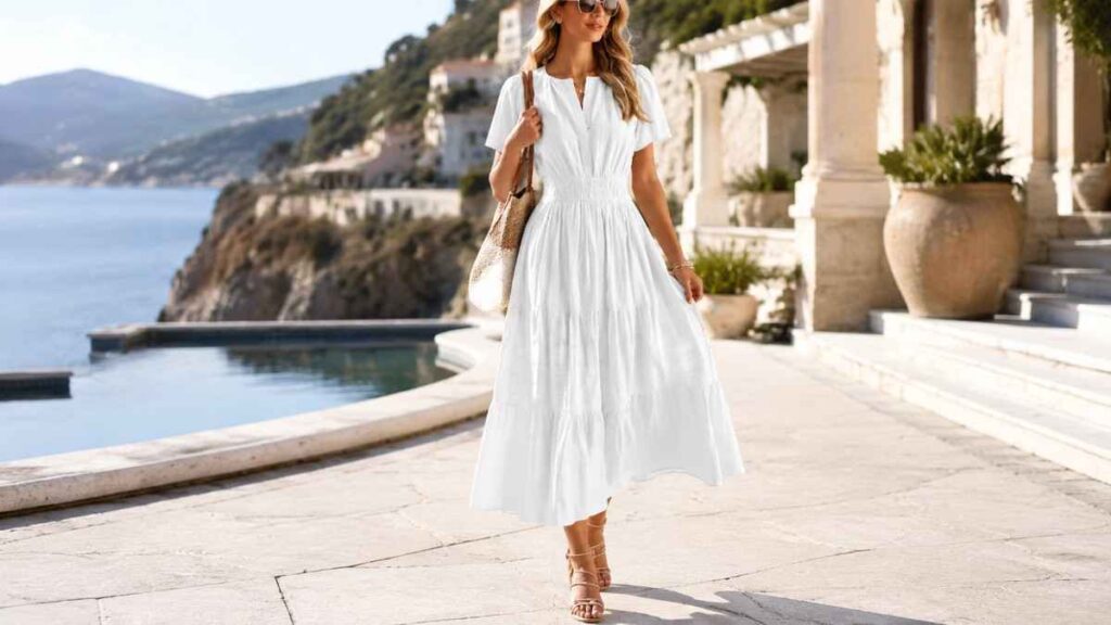 Comfortable, lightweight maxi dress for travel