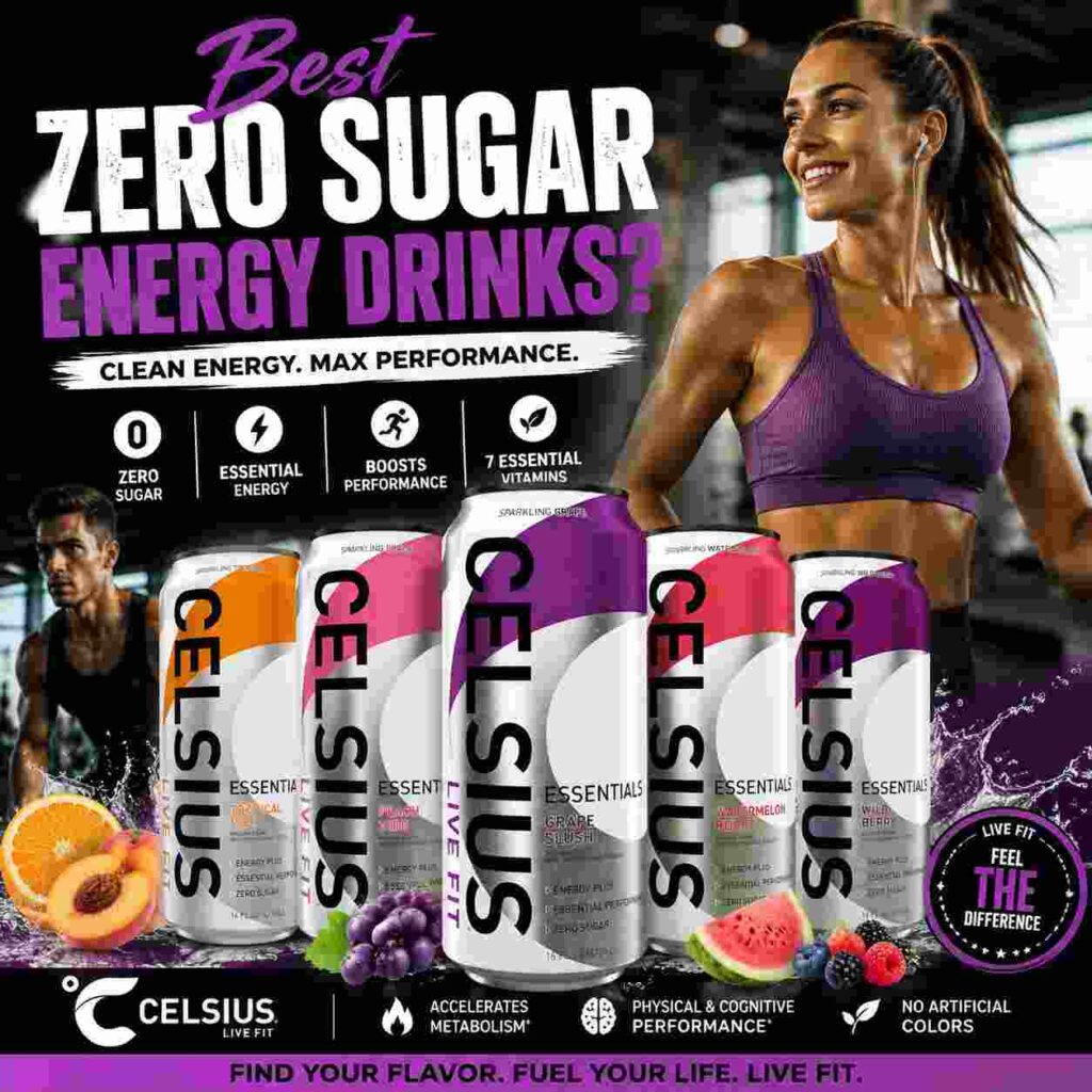 zero-sugar energy drink for office work
