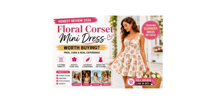 Floral corset mini dress white summer outfit