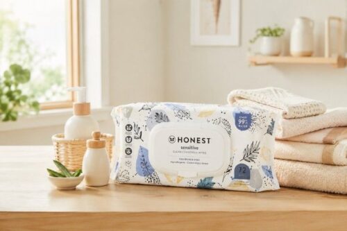 The Honest Company fragrance-free baby wipes for sensitive skin