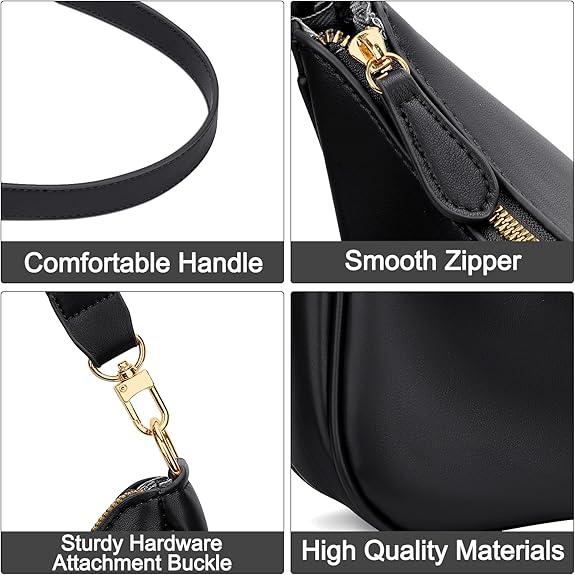Close-up zipper and strap detail of KKXIU shoulder bag