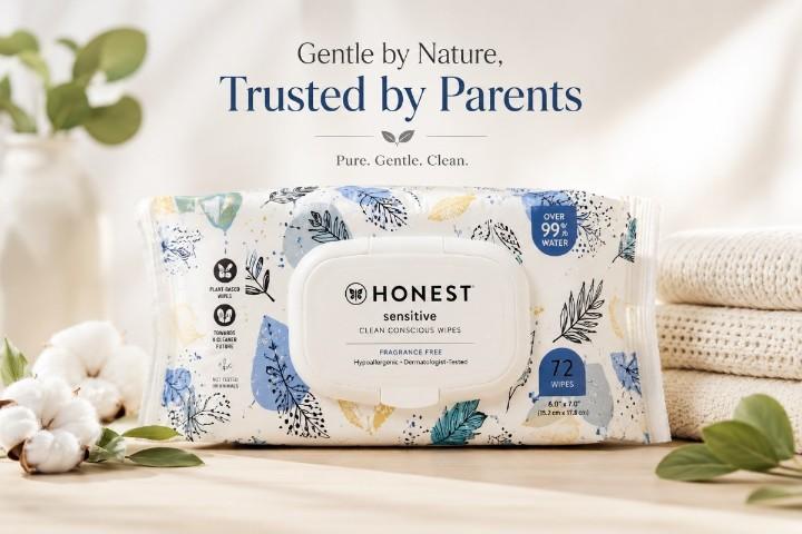 Honest Company wipes used for baby and family cleaning