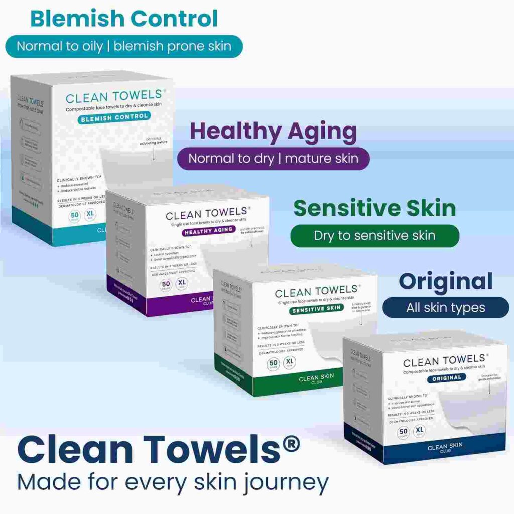 Soft texture of Clean Skin Club disposable face towel