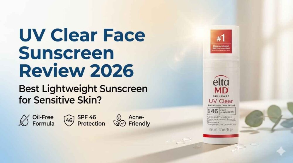 EltaMD UV Clear Face Sunscreen feature image for sensitive skin review