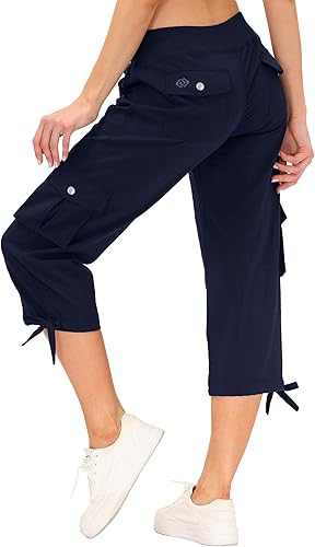 Women wearing cargo capris while traveling