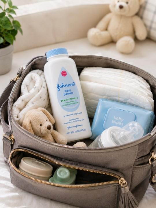Happy baby with healthy soft skin after daily care