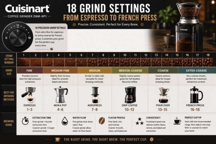 Cuisinart Coffee Grinder grind size adjustment dial