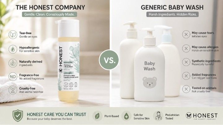 Comparing baby shampoo and body wash products for sensitive skin