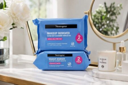 Neutrogena Makeup Remover Micellar Wipes 2 pack with plant based cloths removing waterproof makeup and facial impurities