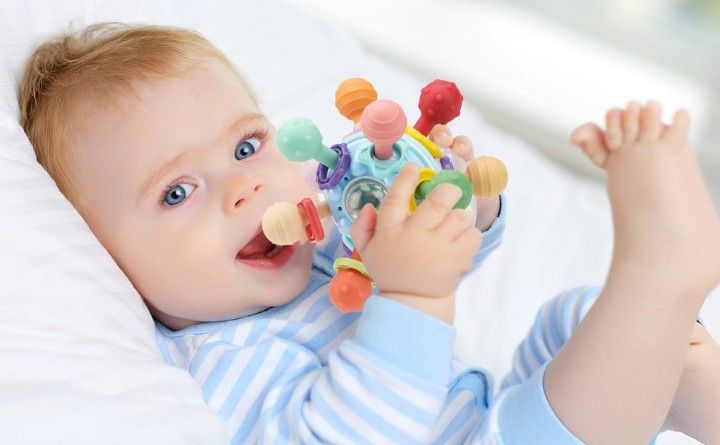 colorful sensory teether gift for babies and toddlers