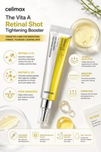 Benefits of celimax retinal shot tightening booster for wrinkles and pores