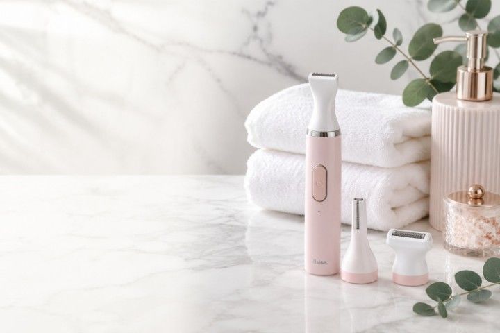 Risina 2-in-1 Electric Razor for Women with facial shaver and bikini trimmer for wet and dry grooming