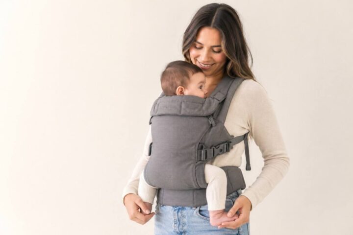 Infantino Flip 4-in-1 gray convertible baby carrier