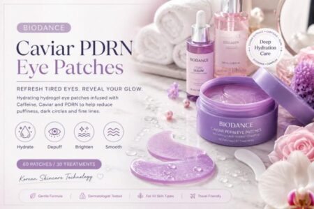 BIODANCE Caviar PDRN hydrogel eye patches for dark circles and puffy eyes