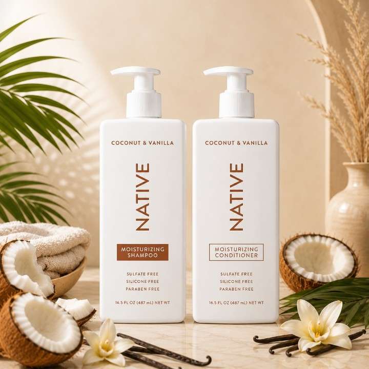 Native Coconut and Vanilla shampoo and conditioner 2-pack