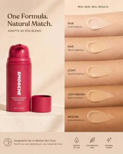 Smooche Color Changing Foundation for fair to medium skin tones