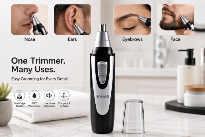 ZORAMI trimmer for nose ear eyebrow beard and facial hair grooming 